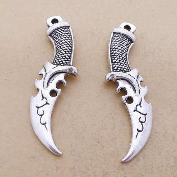 Ancient Silver Alloy Knife Jewelry Accessories DIY – Stylish Gifts — 1