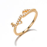 Micro Inlaid Zircon Love Declaration Ring – Gifts for Couples — 4