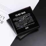 8-word Stainless Steel Black Handmade Leather – Jewelry Gift Ideas — 3