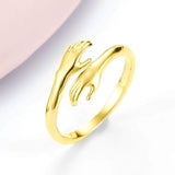 S925 Sterling Silver Hug Ring For Women Simple Fashion – Stylish Gifts — 3