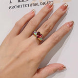 Purple Eye Love Heart Shaped Ring For Women – Gifts for Her — 5