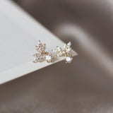 Women's Wing Petal Small Zircon Earrings – Gifts for Her — 4