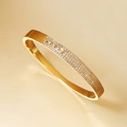 Gold Plated Inlaid Zirconium Bracelet Simple – Jewelry Gift Ideas — 5