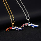 Vintage Stainless Steel Drop Oil Map Pendant – Jewelry Gift Ideas — 7