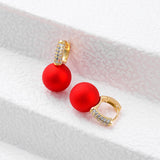 Earrings Frosted Shell Beads Solid Color – Everyday Gifts — 6
