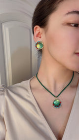 Court Retro Crystal Glass Color Earrings – Jewelry Gift Ideas — 7