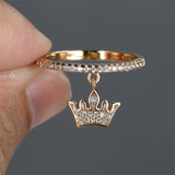 Crown Element Gold-plated Pendant Wedding Ring – Jewelry Gift Ideas — 6