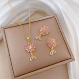 Necklace And Earrings Suite Light Luxury Full – Jewelry Gift Ideas — 5