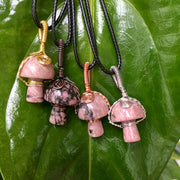 Natural Crystal Mushroom Pendant Necklace – Jewelry Gift Ideas — 18