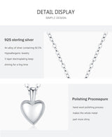 Sterling Silver Simple Heart-shaped Pendant – Jewelry Gift Ideas — 8