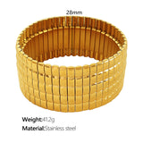 Stainless Steel Stretch Strap Retro Metal – Jewelry Gift Ideas — 8