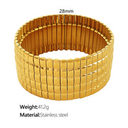 Stainless Steel Stretch Strap Retro Metal – Jewelry Gift Ideas — 8