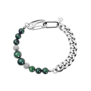 Adjustable Obsidian Cuban Chain Link Bracelet – Jewelry Gift Ideas — 4