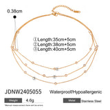 18K Gold Stainless Steel Three-layer Necklace – Jewelry Gift Ideas — 3