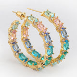 Shining Color Matching Round Ring Earrings – Special Occasion Gifts — 9
