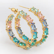 Shining Color Matching Round Ring Earrings – Special Occasion Gifts — 9