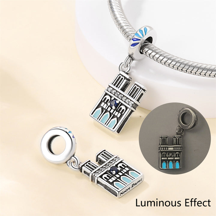 White Copper Silver Plated Luminous Building – Jewelry Gift Ideas — 1