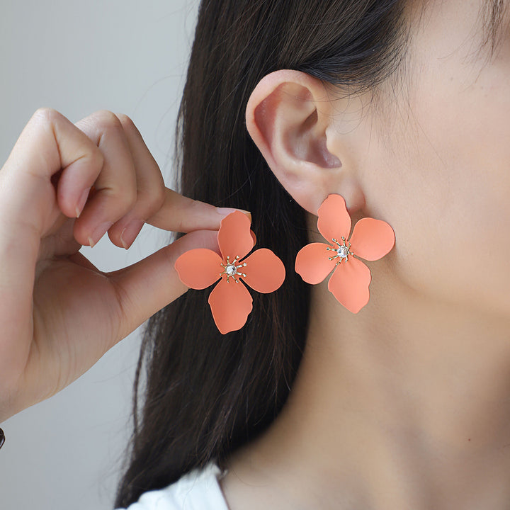 Colorful Flower Stud Earrings European And American – Thoughtful Gifts — 1