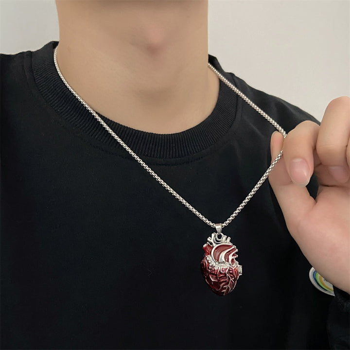 Design Sense Beating Heart Pendant Box Necklace – Jewelry Gift Ideas — 1