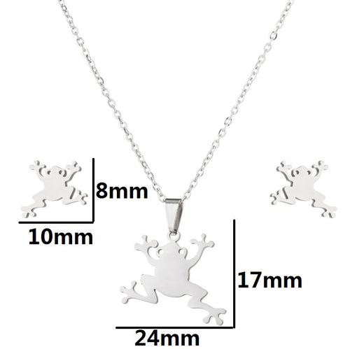 Creative Mori Cartoon Frog Earrings Necklace – Jewelry Gift Ideas — 2