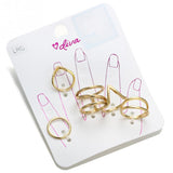 Punk Gold Geometric Alloy Ring Set – Unique Gift Ideas — 4