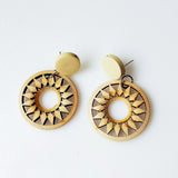 Ethnic Style Retro Wood Earrings Eardrops Geometric – Stylish Gifts — 10