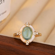 Retro Mid-ancient Oval Red Sapphire Blue Women's Light – Gifts for Her — 3