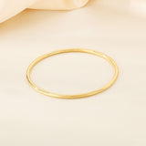 18K Vacuum Vapor Plating Gold Plain Ring Bracelet – Jewelry Gift Ideas — 11
