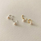 Sterling Silver Freshwater Pearl Stud Earrings Female – Gifts for Her — 4