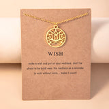 Gold Hollow Lotus Flower Pendant Necklace Zen – Jewelry Gift Ideas — 3