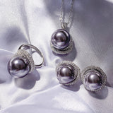 Retro Women's Grey Bead Versatile Pendant Set – Jewelry Gift Ideas — 5