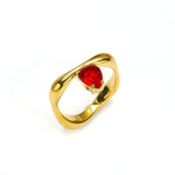 Inlaid Drop-shaped Zircon Irregular Titanium – Special Occasion Gifts — 2