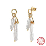 S925 Sterling Silver Irregular Earrings – Small Gift Ideas — 3