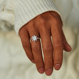 Women's Sterling Silver Snowflake Ring With Diamond – Stylish Gifts — 2