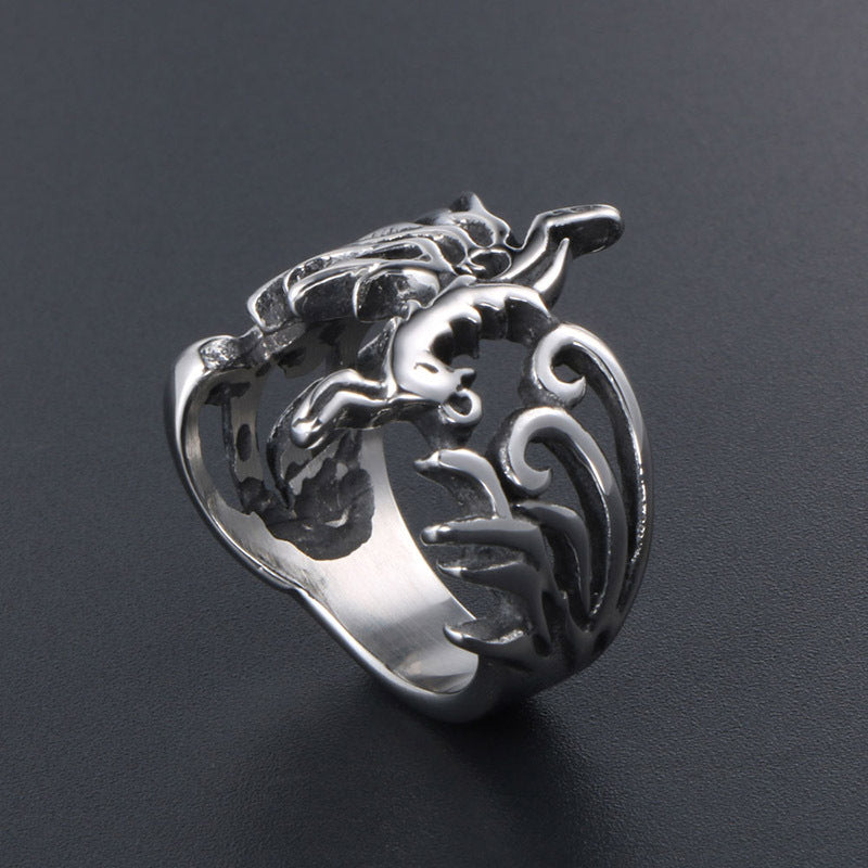 Ornament Retro Phoenix God Bird Titanium Steel Fashion – Stylish Gifts — 1