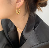 Hollow Crescent Shaped Hollow Earrings – Birthday Gifts — 3