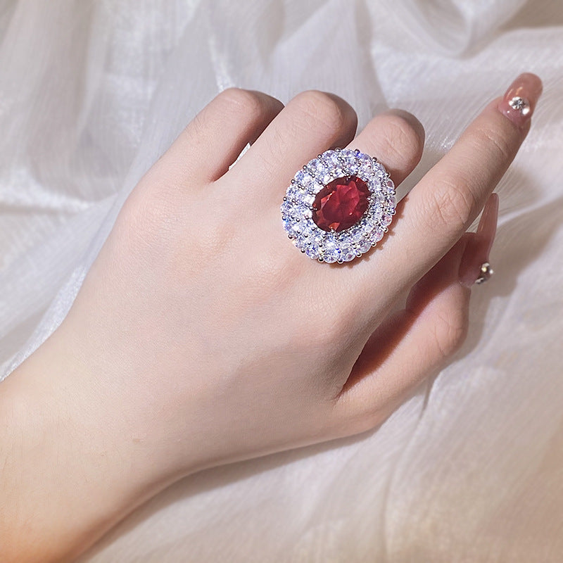 High-end Group Inlaid Zircon Simulation Red – Special Occasion Gifts — 1
