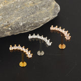 Zircon Stainless Steel Screw Women's Ear Bone Stud – Gifts for Her — 6