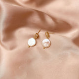 French Vintage Pearl Earrings Baroque Irregular – Surprise Gifts — 3