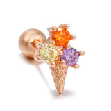 Lollipop Ice Cream Earrings 18K Real Gold Lock Ball – Thoughtful Gifts — 11