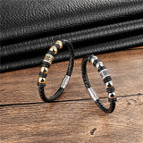 Antique Zircon Bracelet In Woven Leather – Jewelry Gift Ideas — 6