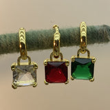 Women's Geometric Square Zircon Earrings – Gifts for Her — 2