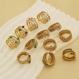 Stainless Steel 18K Full Diamond Multilayer Ring – Birthday Gifts — 1