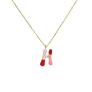 Brass Epoxy Capsule 26 Letter Necklace For Women – Jewelry Gift Ideas — 14