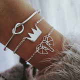 Three-Piece Bow Crown Bracelet Bracelet – Jewelry Gift Ideas — 1