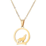 Niche Design Hollow Circle Wolf Pendant Graceful – Jewelry Gift Ideas — 4