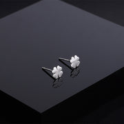 S999 Sterling Silver Four-leaf Clover Earrings Women's – Gifts for Her — 3