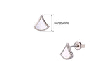 Simple Personality Small Skirt White Shell Earrings – Gifts for Her — 1