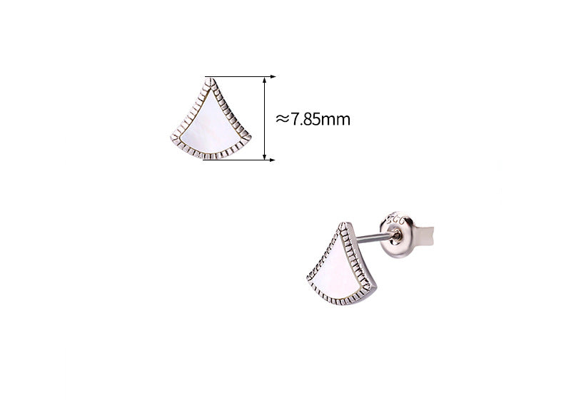 Simple Personality Small Skirt White Shell Earrings – Gifts for Her — 1