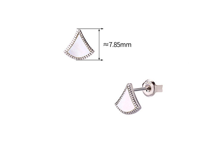 Simple Personality Small Skirt White Shell Earrings – Gifts for Her — 1